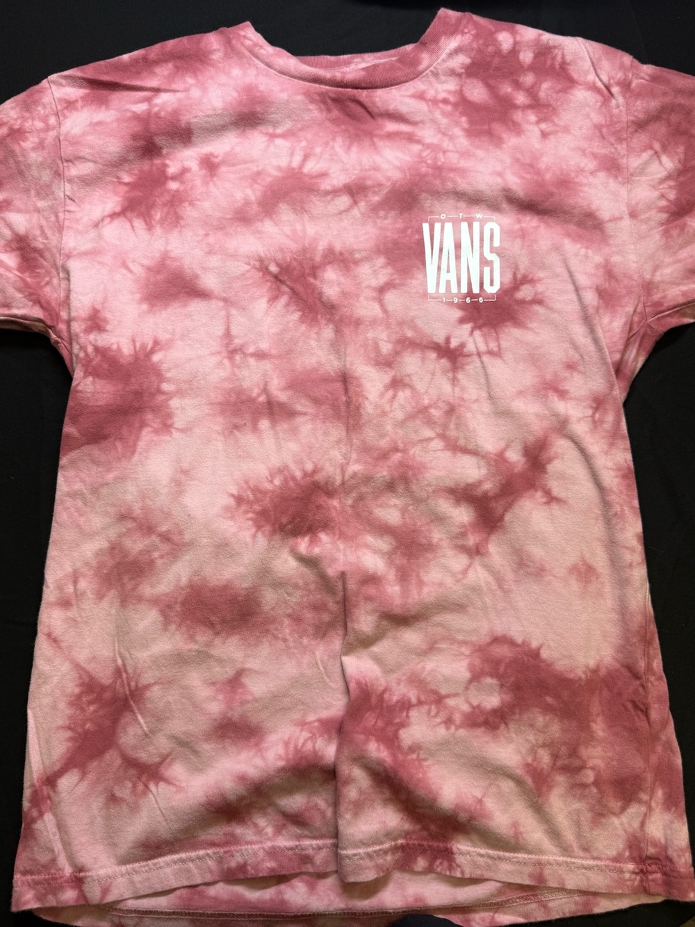 Vans Red Tie -Dye Logo T-Shirt (S)